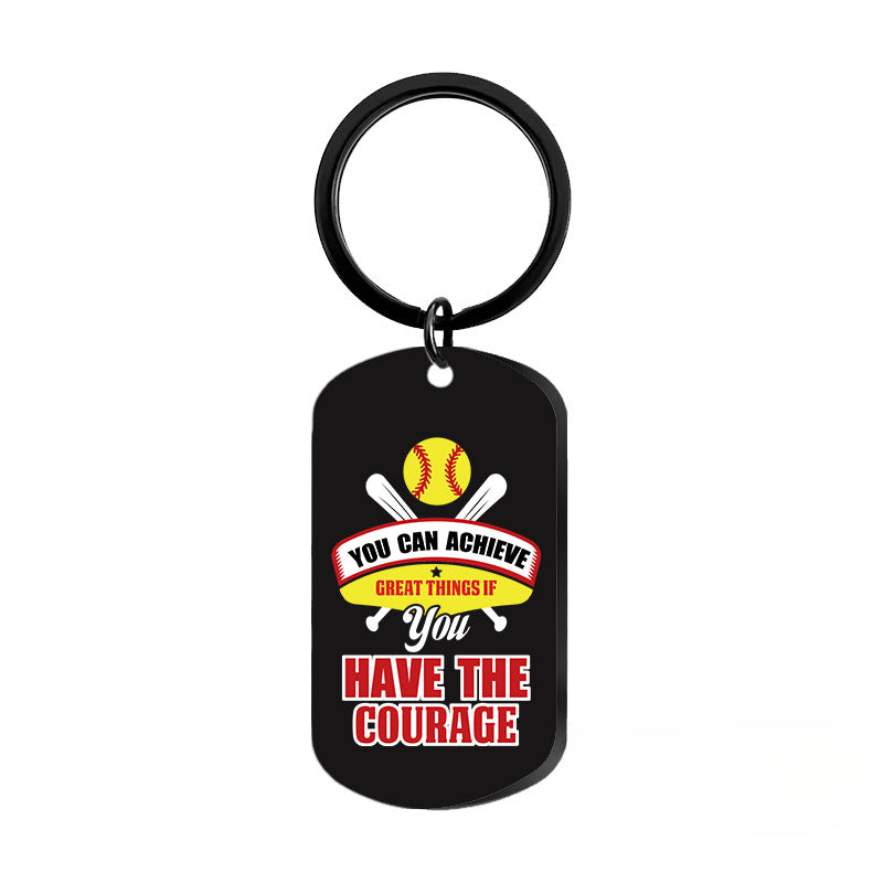 Wholesale Softball Baseball Sports Metal Keychains